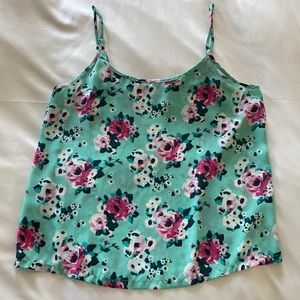 Cute Light Blue Floral Top